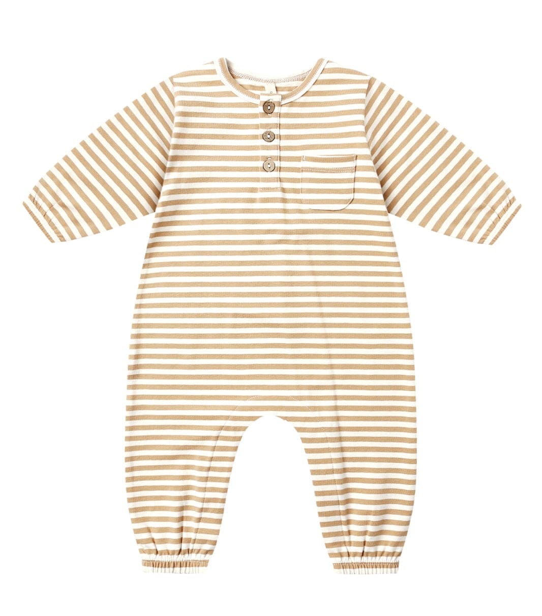 Quincy Mae POCKET JUMPSUIT GOLD STRIPE
