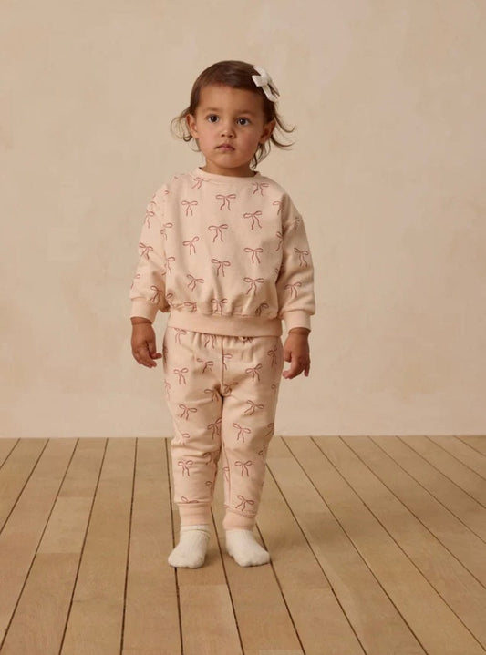 Quincy Mae SWEATSHIRT  RED BOWS
