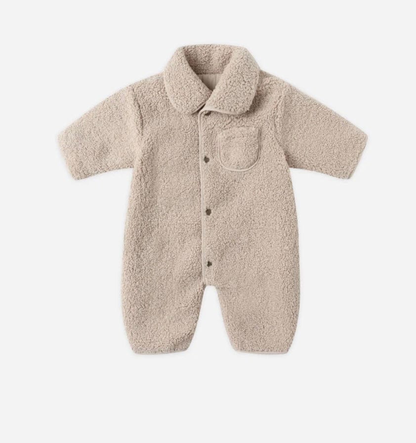 Quincy Mae SHEARLING JUMPSUIT OAT