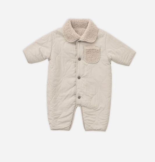 Quincy Mae SHEARLING JUMPSUIT OAT