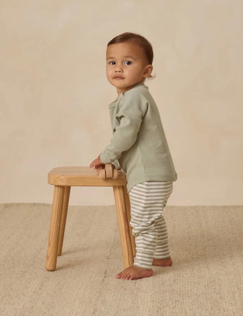 Quincy Mae Drawstring Pant |Fern Stripe