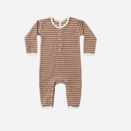 Quincy Mae Jumpsuit Cedar Micro Stripe