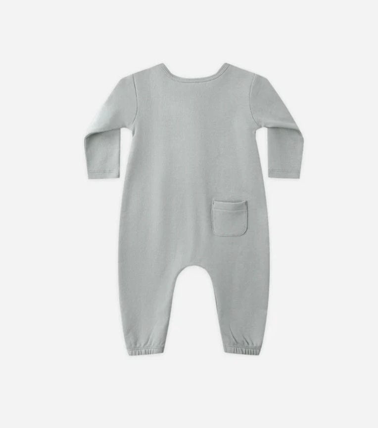 Quincy Mae Long Sleeve Jumpsuit Steel Blue