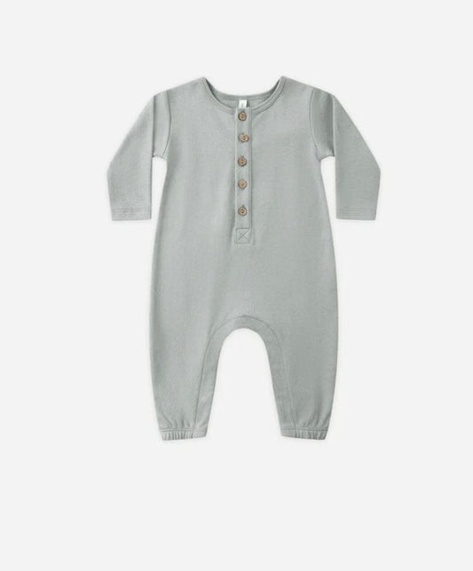 Quincy Mae Long Sleeve Jumpsuit Steel Blue
