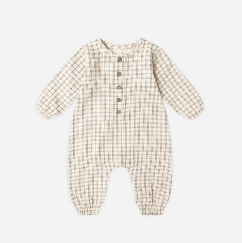 Quincy Mae Woven Jumpsuit Cedar Check