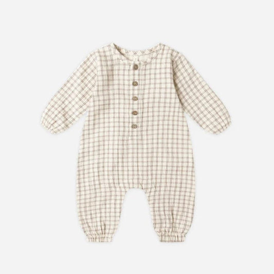 Quincy Mae Woven Jumpsuit Cedar Check