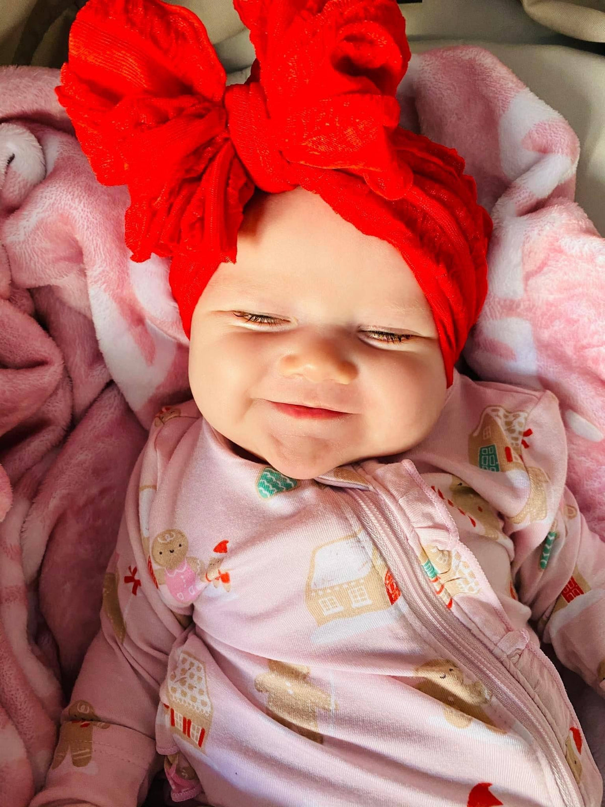 Rockin Royalty Bright Red Ruffled Headband P1034S