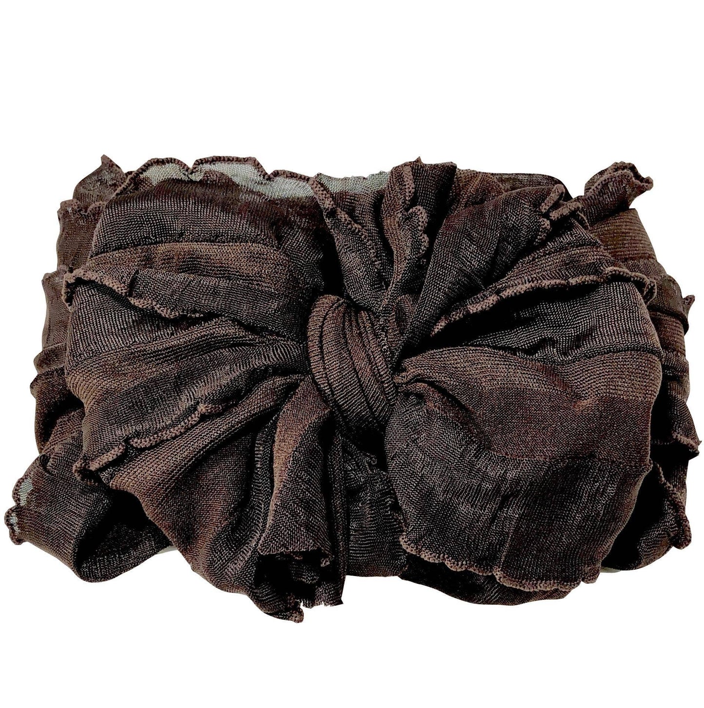 Rockin Royalty Brown Ruffled Headband P0239S