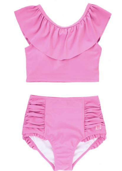 Ruffle Butts Ruffle Butts SS 22 orchid Ruffle High Waisted Bikini