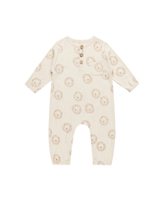 Ryle & Cru Quincy Mae LONG SLEEVE POCKET JUMPSUIT LIONS