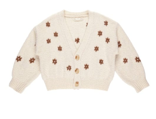 Ryle & Cru BOXY CROP CARDIGAN FLOWERS