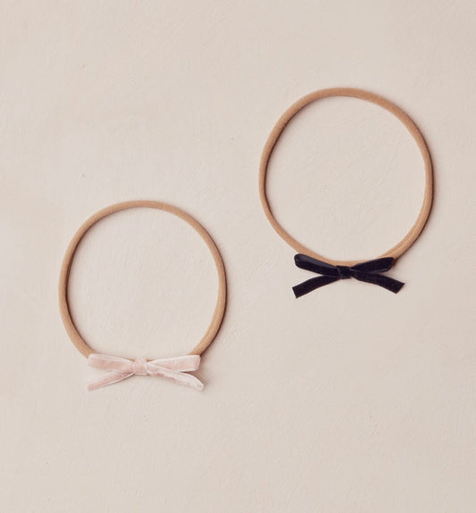 Rylee & Cru BABY BOW HEADBANDS  ROSE, BLACK