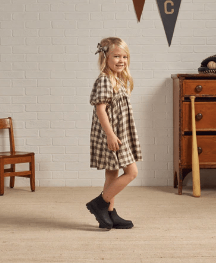 Rylee & Cru AW23 Rylee & Cru AW23 MARLEY DRESS CHARCOAL CHECK