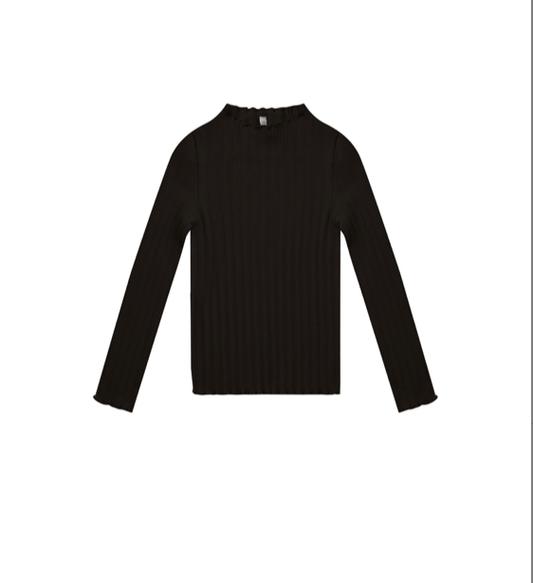 Rylee & Cru AW23 Rylee & Cru AW23 RIBBED L/S  TEE BLACK