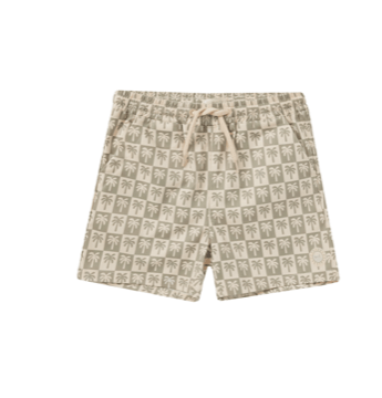 Rylee & Cru AW23 Rylee & Cru BOARDSHORT PALM CHECK