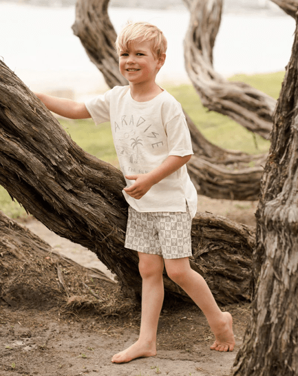Rylee & Cru AW23 Rylee & Cru BOARDSHORT PALM CHECK