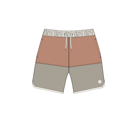 Rylee & Cru AW23 Rylee & Cru DOLPHIN BOARDSHORT  COLOR BLOCK