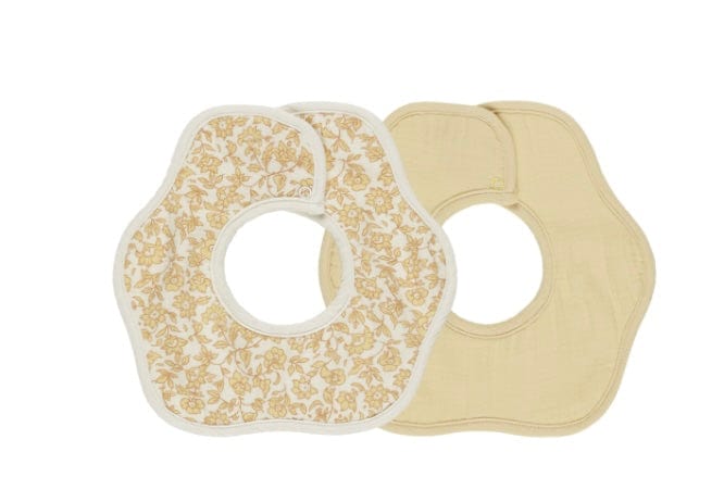 Rylee & Cru Dahlia/Yellow FLOWER BIB, 2 PACK