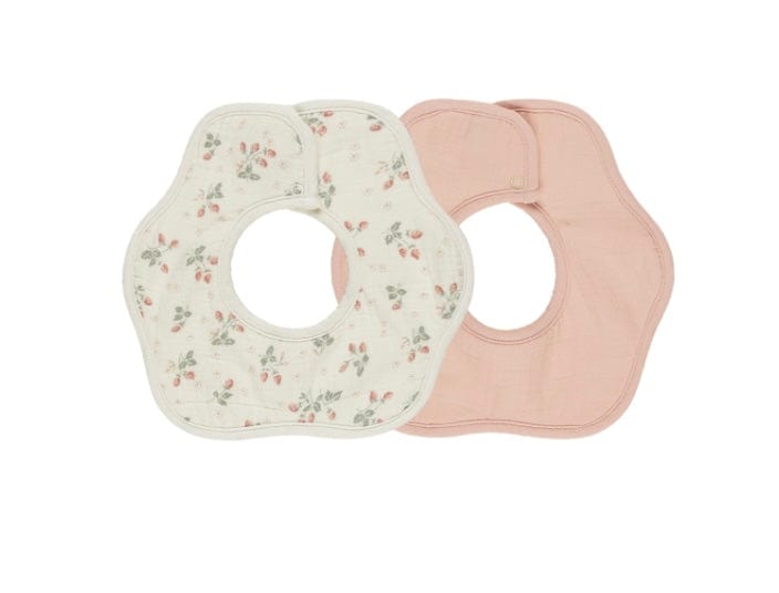 Rylee & Cru Strawberry/Melon FLOWER BIB, 2 PACK