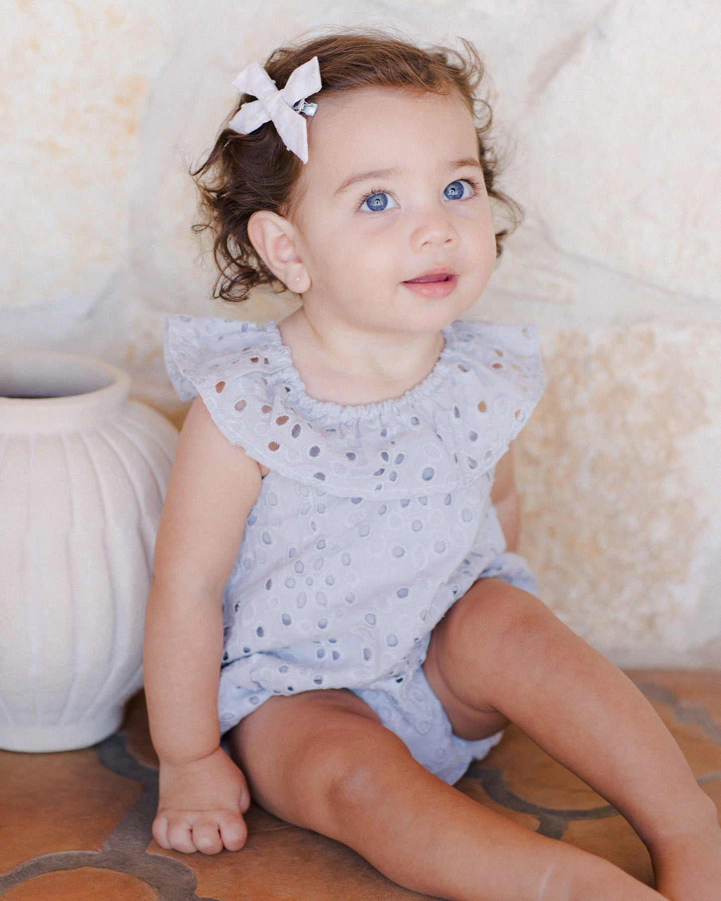 Rylee & Cru MYLA ROMPER LIGHT BLUE