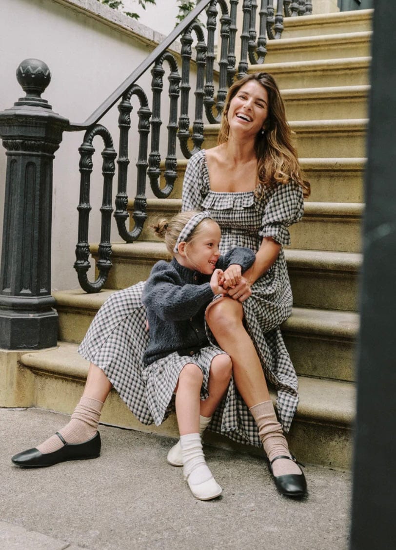 Rylee & Cru Birdie Dress  Navy Check