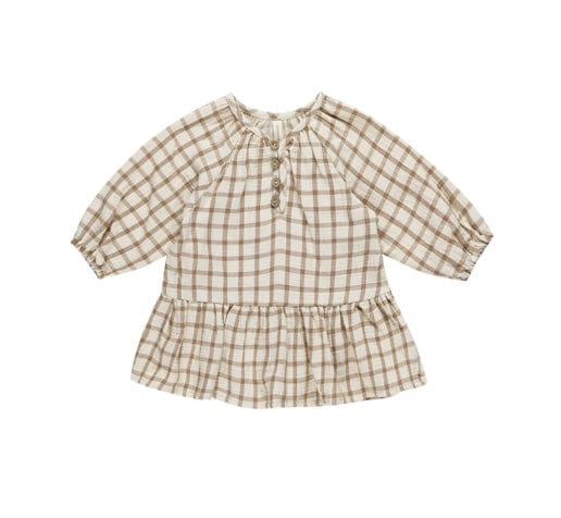 Rylee & Cru Quincy Mae LANY DRESS CINNAMON PLAID