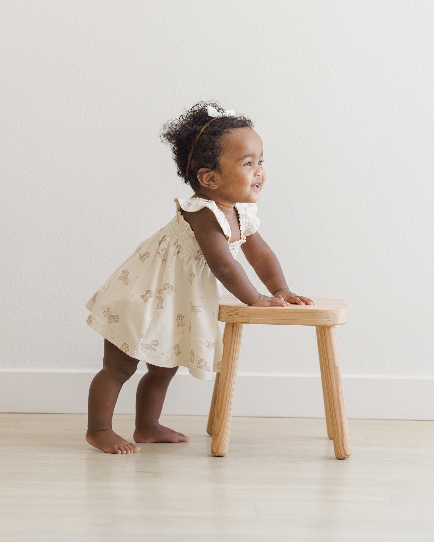 Rylee & Cru SMOCKED JERSEY DRESS PUPPIES
