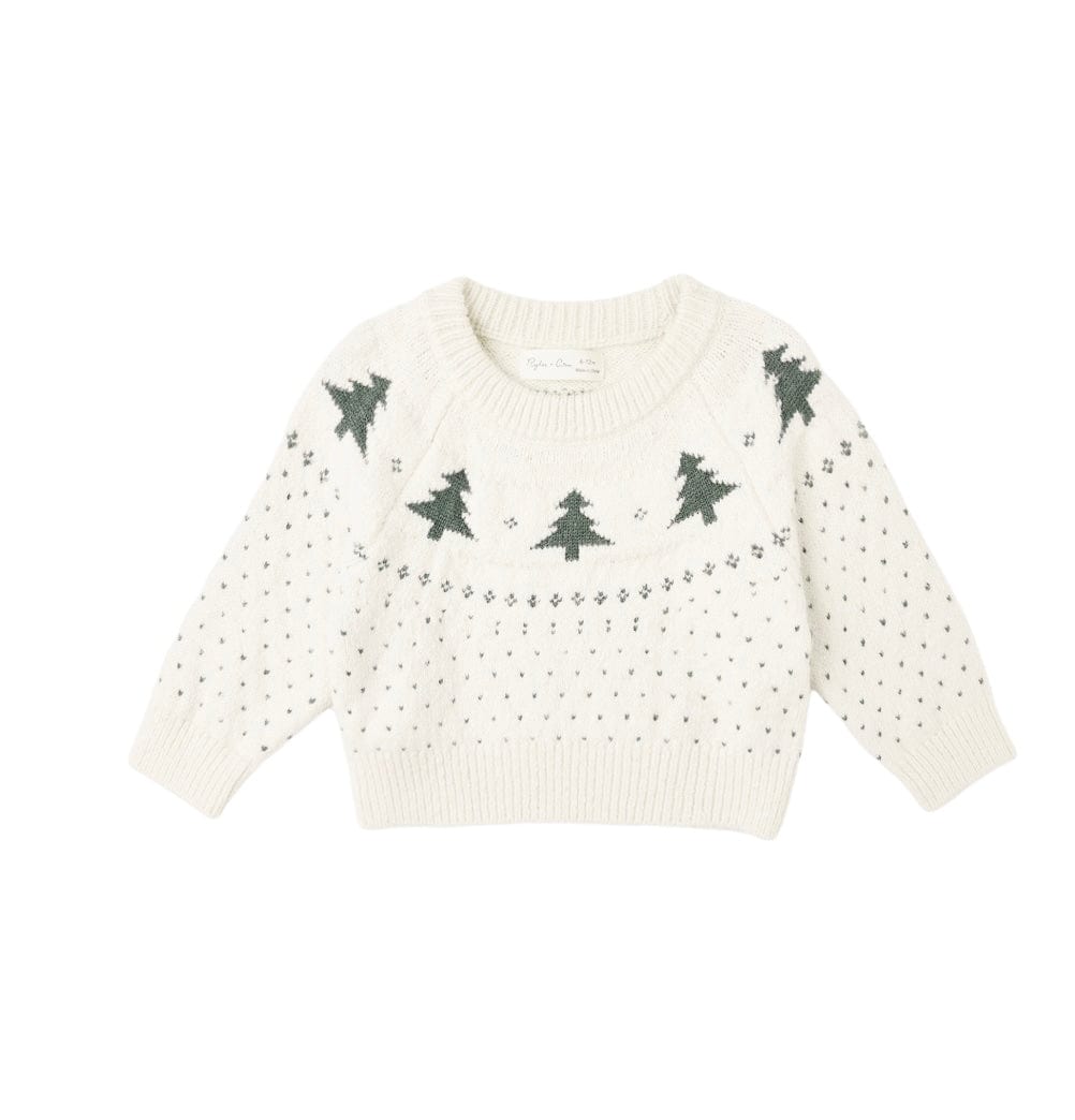 Rylee & Cru FAIR ISLE SWEATER TREES
