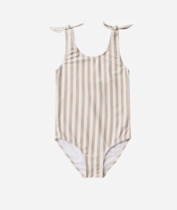 Rylee + Cru Inc. Millie Tie One-Piece Grey Stripe