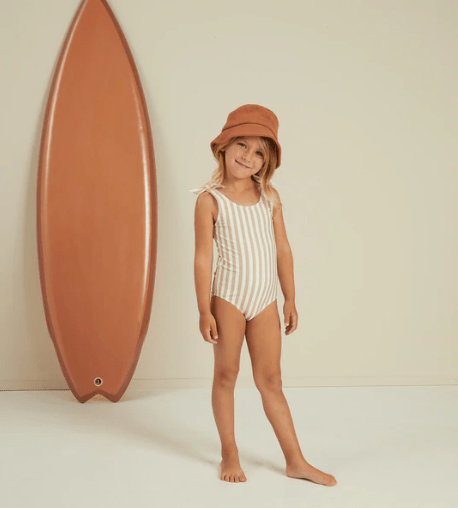 Rylee + Cru Inc. Millie Tie One-Piece Grey Stripe