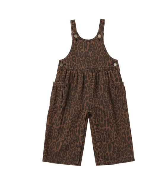 Rylee & Cru WIDE LEG OVERALL LEOPARD