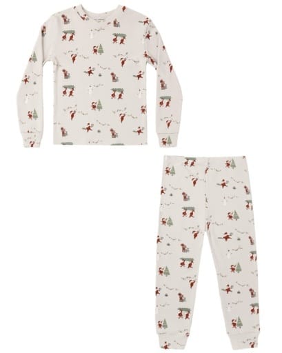 RYLEE + CRU LLC Rylee + Cru Llc Boys Boys-sleepwear Organic Long Sleeve Pajama Set Gnome Village