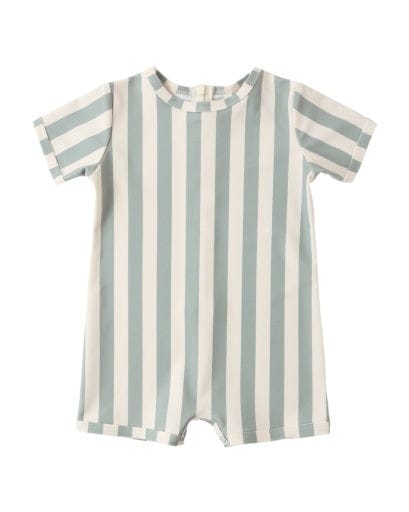 RYLEE + CRU LLC Rylee + Cru Llc Boys Boys-swim Shorty One-piece Green Stripe