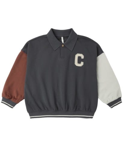 RYLEE + CRU LLC 2-3Y Collared Sweatshirt Color Block