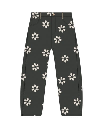 RYLEE + CRU LLC Dove Pant Black Daisy