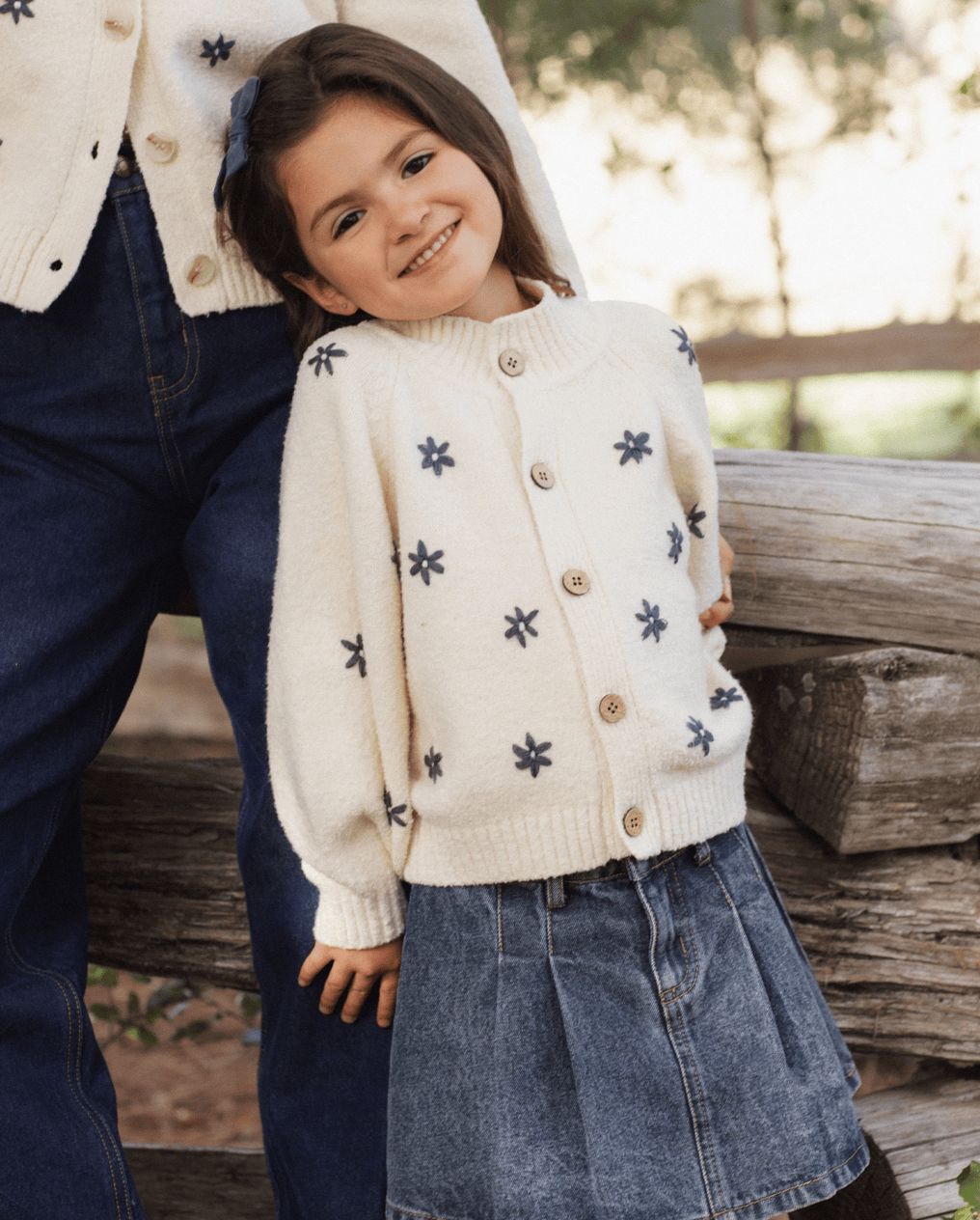 RYLEE + CRU LLC Pleated Denim Skirt Indigo