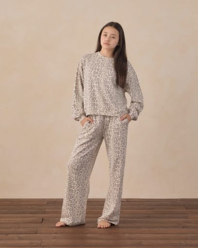 RYLEE + CRU LLC Rylee + Cru Llc Girls Girls-bottoms Teen Sweatpant Blue Leopard