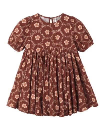 RYLEE + CRU LLC Rose Dress Brick Daisies
