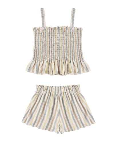 RYLEE + CRU LLC Rylee + Cru Llc Girls Girls-sets Clara Set Valencia Stripe