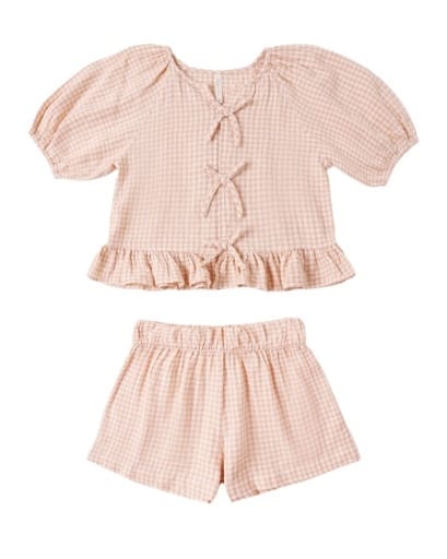 RYLEE + CRU LLC Rylee + Cru Llc Girls Girls-sets Juniper Set Petal Gingham