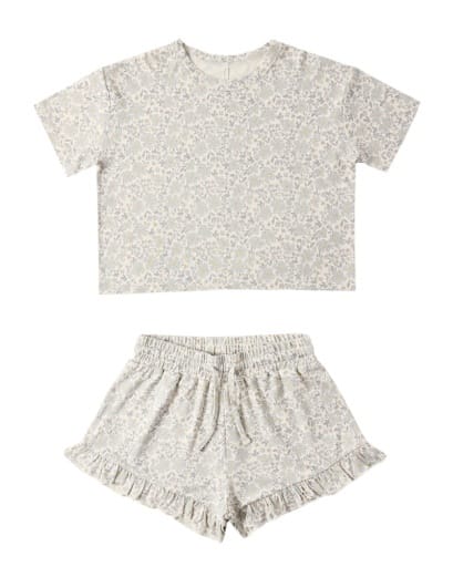 RYLEE + CRU LLC Rylee + Cru Llc Girls Girls-sets Mosie Set Blue Meadow