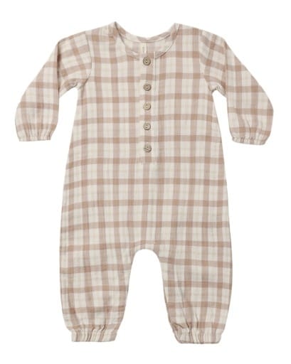 RYLEE + CRU LLC Rylee + Cru Llc Boys Infant Boys-bubbles/rompers/sets Woven Jumpsuit Rustic Plaid
