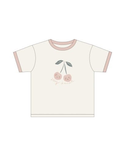 RYLEE + CRU LLC Rylee & Cru Ringer Tee Cherry