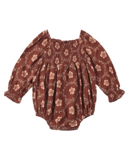 RYLEE + CRU LLC Adelaide Romper Brick Daisies