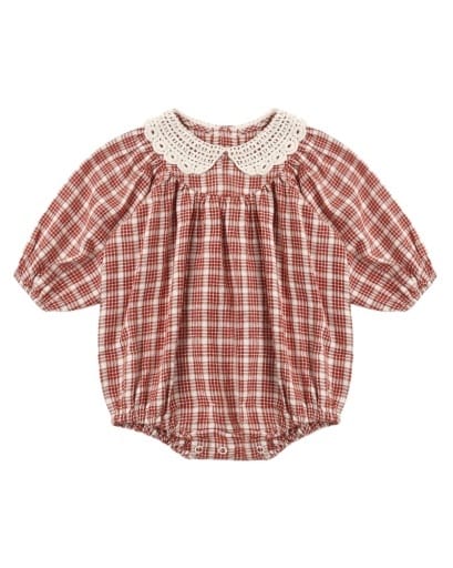 RYLEE + CRU LLC Rylee + Cru Llc Girls Infant Girls-bubbles/dress/rompers/sets Heidi Romper Vintage Plaid
