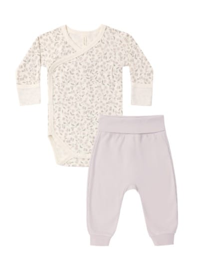 RYLEE + CRU LLC Rylee + Cru Llc Girls Infant Girls-bubbles/dress/rompers/sets Side Snap Bodysuit + Pant Set Floret