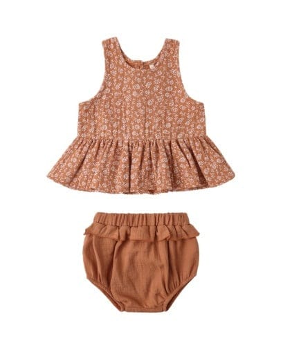RYLEE + CRU LLC Rylee + Cru Llc Girls Infant Girls-sets Sleeveless Peplum Set Poppy Floral