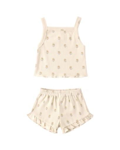 RYLEE + CRU LLC Rylee + Cru Llc Evie Tank + Shortie Set Buttercup