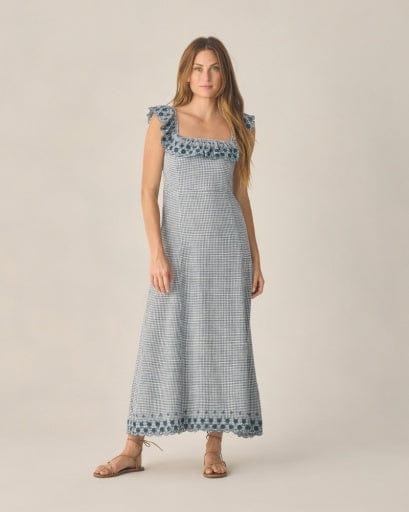 Women's Bianca Dress Marine Gingham XL