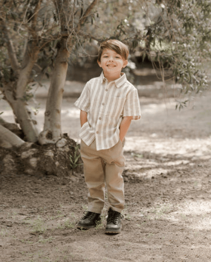 Rylee & Cru Rylee & Cru AW23 Collared Autumn Stripe